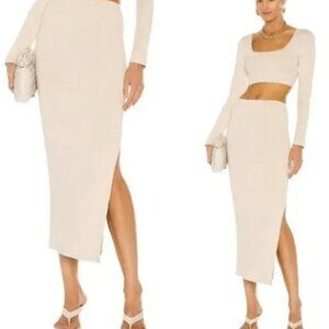 RE ONA Side Split Skirt Set Size Small